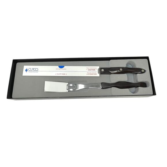 Cutco #1834CD Premium Carving Set Open Gift Box 9” Carver Knife & Fork USA - Picture 2 of 13